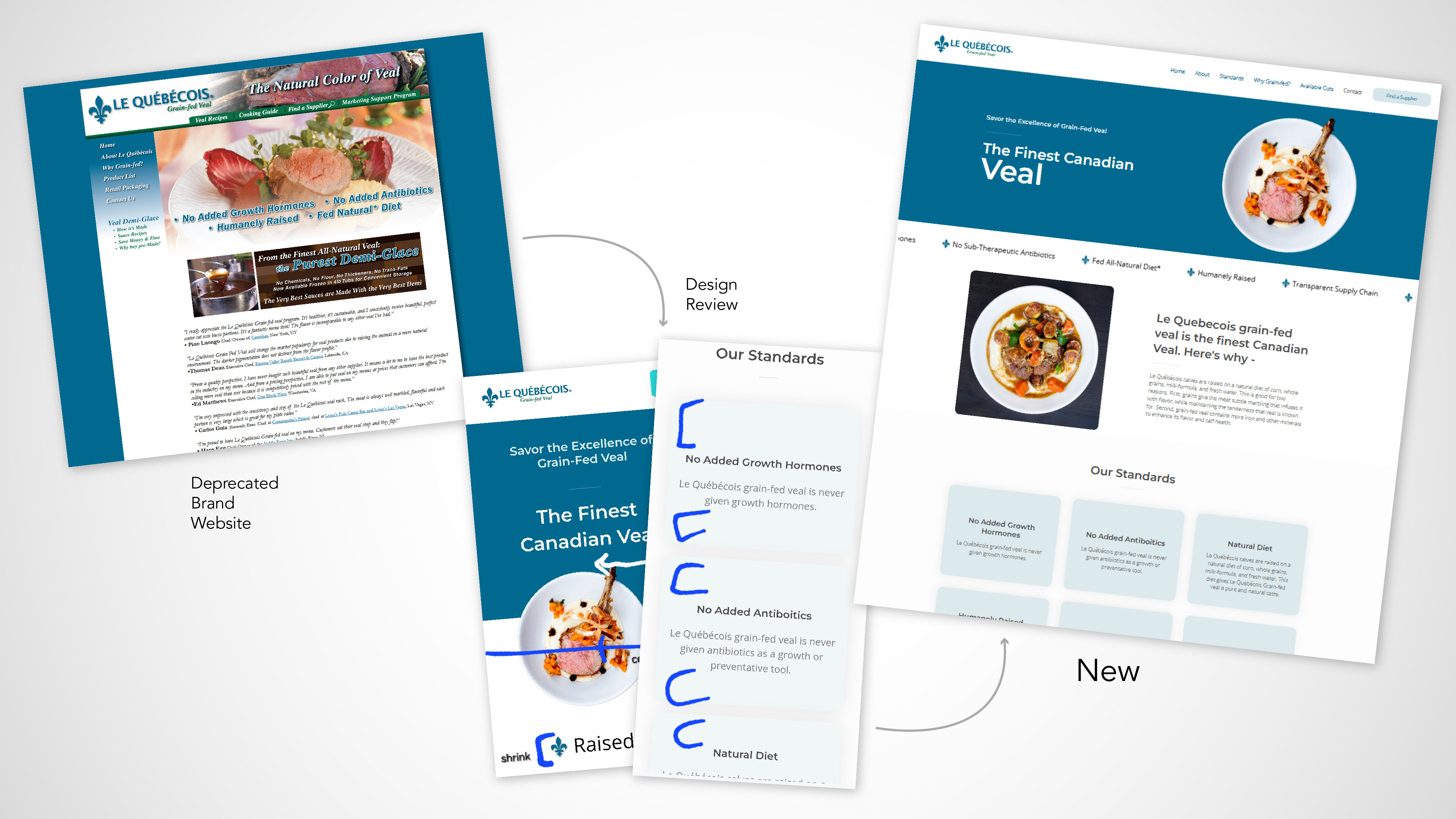 Art Direction for Veal Brand Website Update