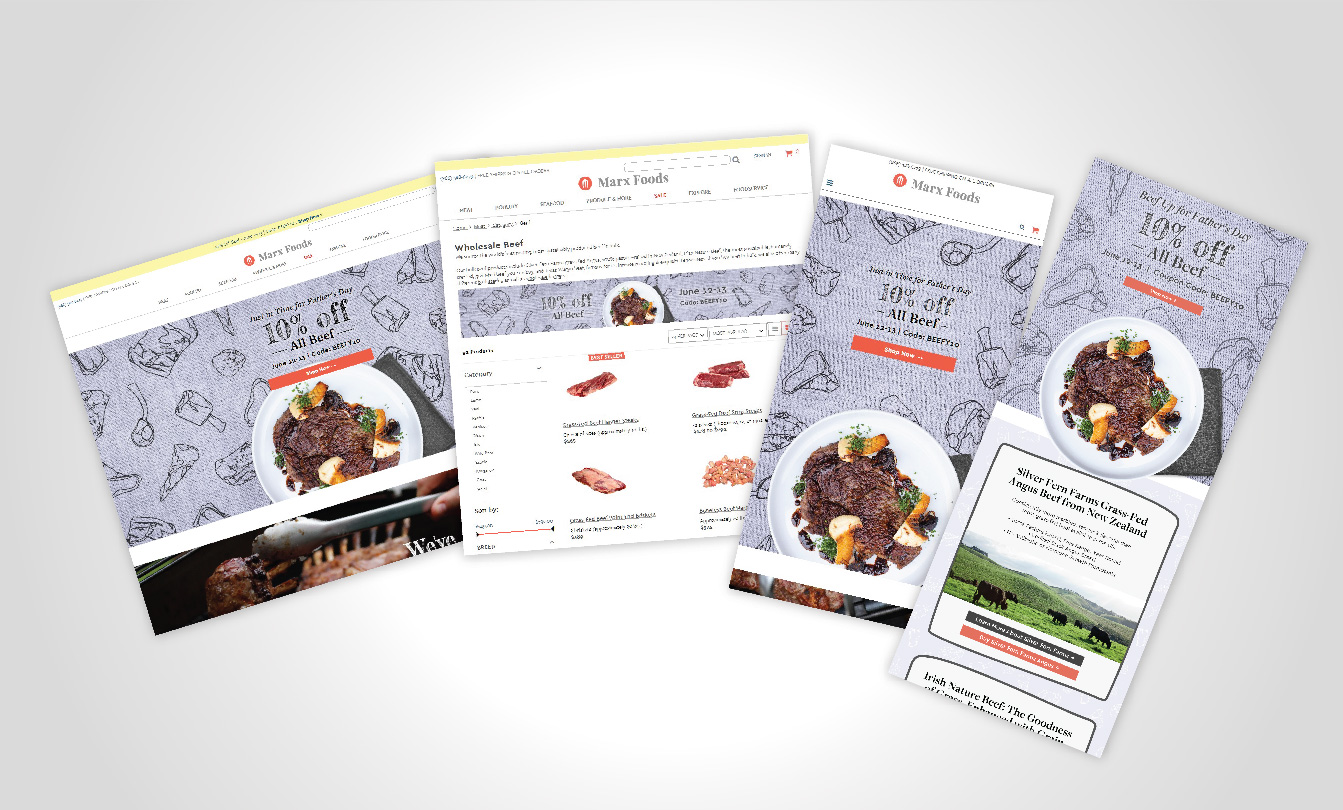 Beef Sale Email & Web Assets for Marx Foods