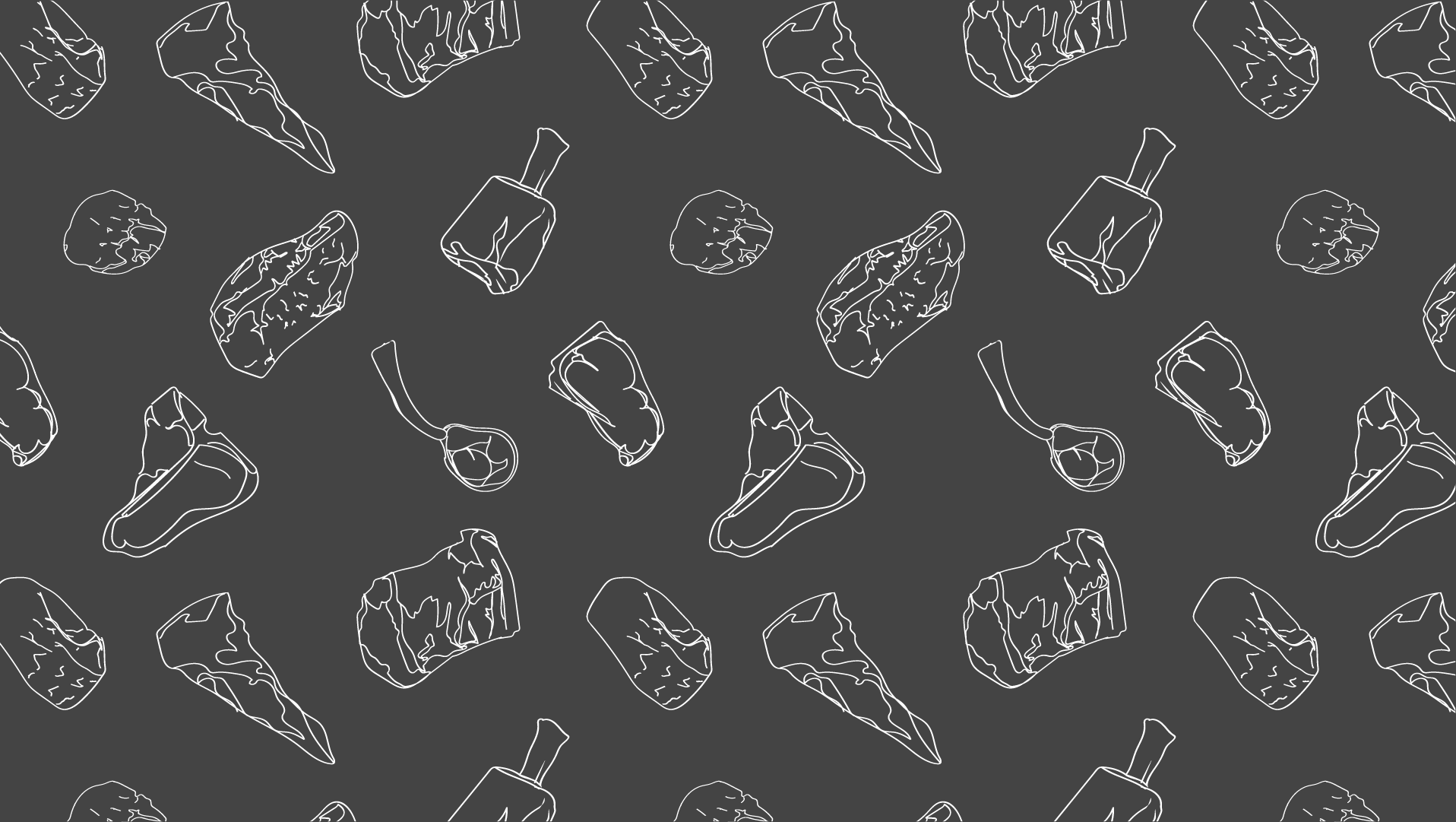 Beef Outline Repeating Background Drawing